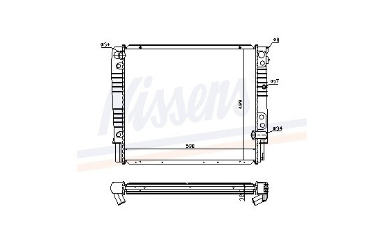 Radiator, engine cooling 65528A Nissens