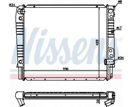 Radiator, engine cooling 65528A Nissens, Image 2
