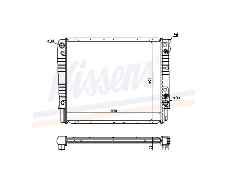 Radiator, engine cooling 65530A Nissens