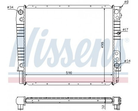 Radiator, engine cooling 65531A Nissens, Image 2