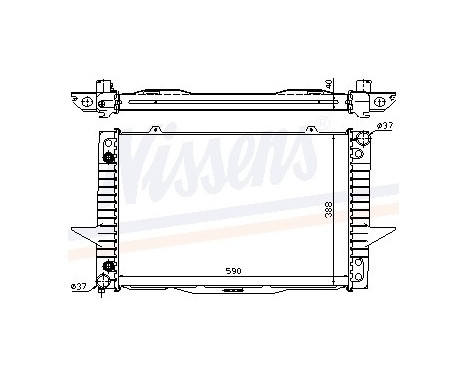 Radiator, engine cooling 65535A Nissens