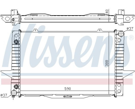 Radiator, engine cooling 65535A Nissens, Image 2