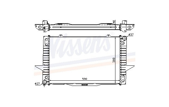 Radiator, engine cooling 65536A Nissens