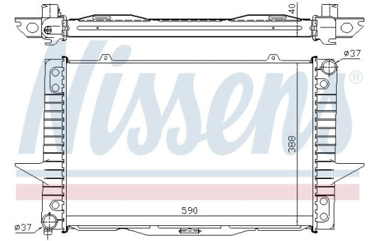 Radiator, engine cooling 65536A Nissens, Image 2