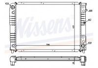 Radiator, engine cooling 65537A Nissens
