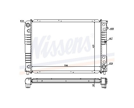 Radiator, engine cooling 65537A Nissens