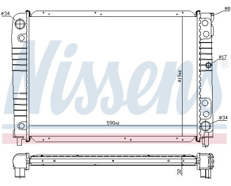Radiator, engine cooling 65537A Nissens, Image 7