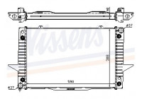 Radiator, engine cooling 65539A Nissens