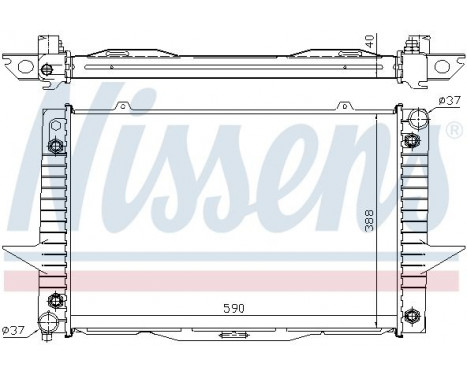 Radiator, engine cooling 65539A Nissens, Image 2