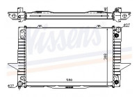 Radiator, engine cooling 65540A Nissens