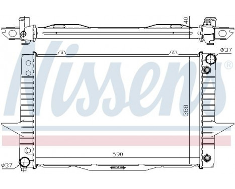 Radiator, engine cooling 65540A Nissens, Image 2