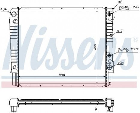 Radiator, engine cooling 65542A Nissens, Image 2