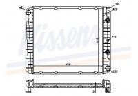 Radiator, engine cooling 65544A Nissens