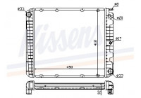Radiator, engine cooling 65545A Nissens