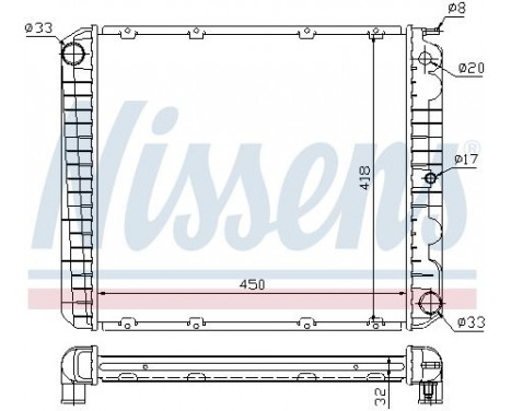 Radiator, engine cooling 65545A Nissens, Image 2