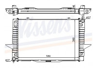 Radiator, engine cooling 65546A Nissens