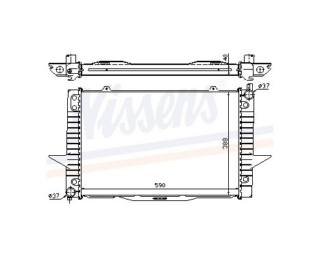 Radiator, engine cooling 65546A Nissens