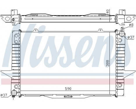 Radiator, engine cooling 65546A Nissens, Image 2