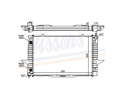 Radiator, engine cooling 65548A Nissens, Image 5