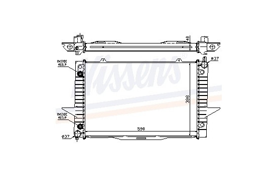 Radiator, engine cooling 65548A Nissens, Image 5