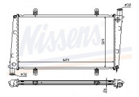 Radiator, engine cooling 65551A Nissens
