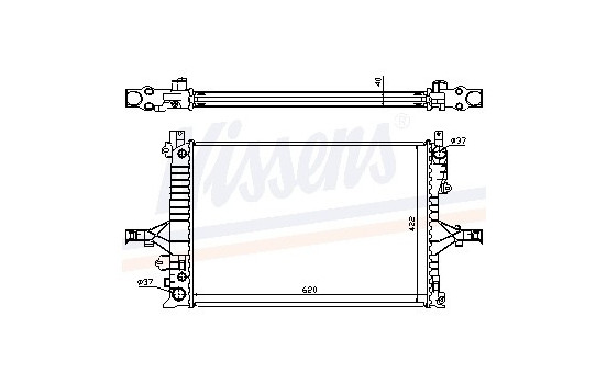 Radiator, engine cooling 65553A Nissens