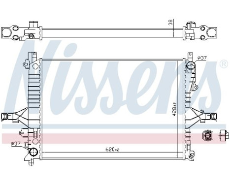 Radiator, engine cooling 65557A Nissens, Image 6