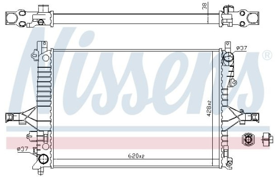 Radiator, engine cooling 65557A Nissens, Image 6