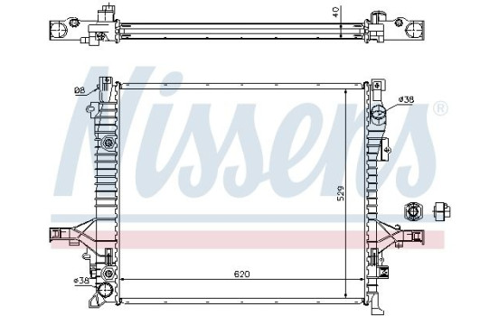 Radiator, engine cooling 65613A Nissens, Image 2