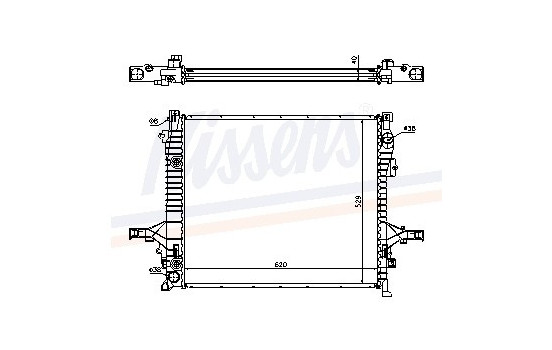 Radiator, engine cooling 65613A Nissens