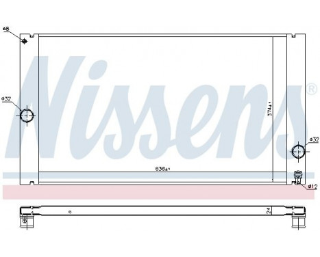 Radiator, engine cooling 65614 Nissens, Image 2