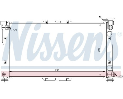 Radiator, engine cooling 66615 Nissens