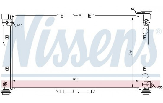 Radiator, engine cooling 66615 Nissens