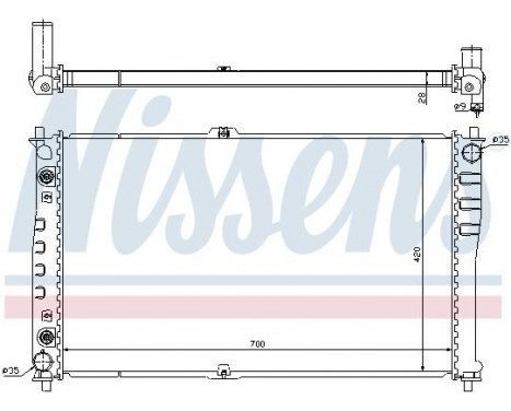 Radiator, engine cooling 66619 Nissens
