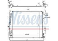 Radiator, engine cooling 666205 Nissens
