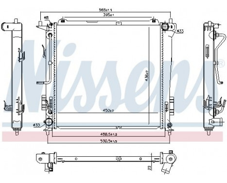 Radiator, engine cooling 666216 Nissens
