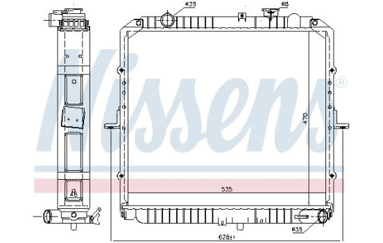 Radiator, engine cooling 66622 Nissens, Image 2