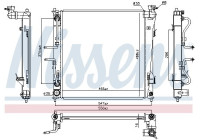 Radiator, engine cooling 666220 Nissens