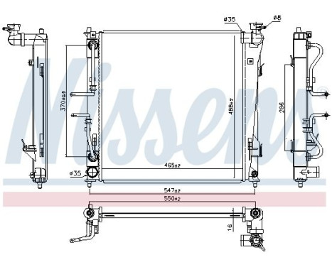 Radiator, engine cooling 666220 Nissens