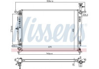 Radiator, engine cooling 666224 Nissens