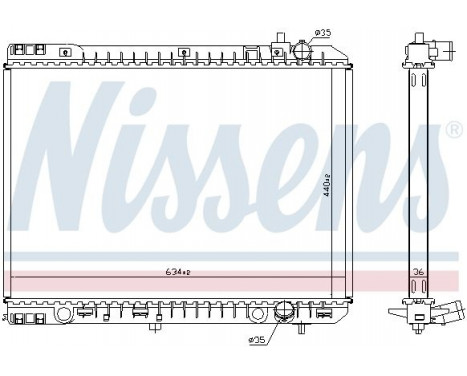 Radiator, engine cooling 666230 Nissens