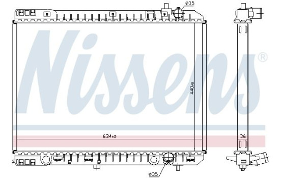 Radiator, engine cooling 666230 Nissens