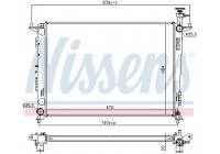 Radiator, engine cooling 666231 Nissens