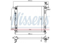 Radiator, engine cooling 666234 Nissens