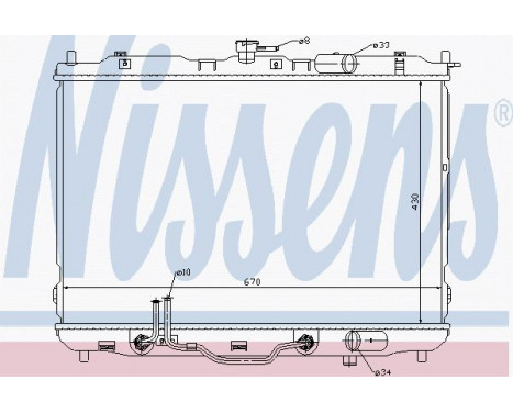 Radiator, engine cooling 66636 Nissens