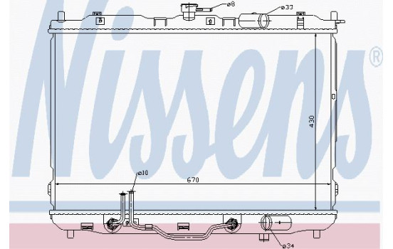 Radiator, engine cooling 66636 Nissens