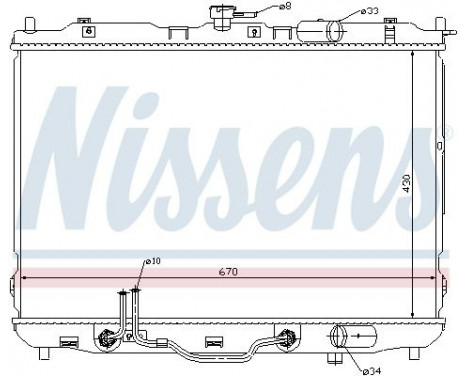 Radiator, engine cooling 66636 Nissens, Image 2