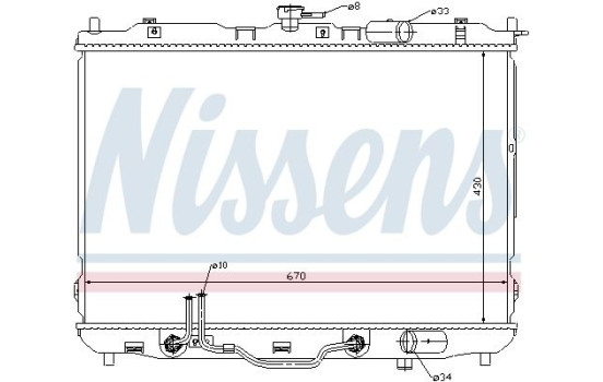 Radiator, engine cooling 66636 Nissens, Image 2