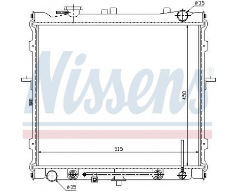 Radiator, engine cooling 66643 Nissens, Image 2