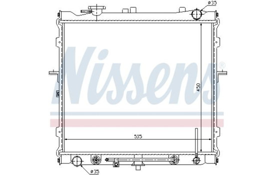 Radiator, engine cooling 66643 Nissens, Image 2
